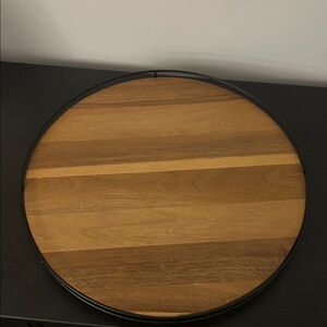 Target Wooden Serving Tray with Black Rim